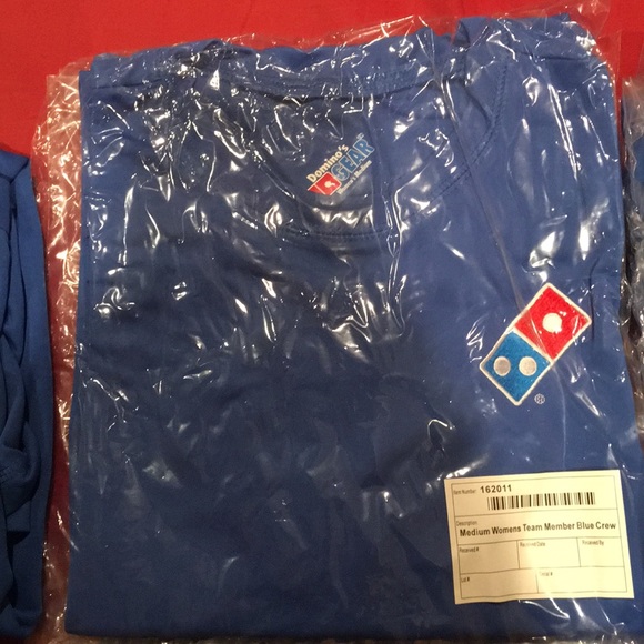 Tops Dominos Pizza Uniform Team Crew Shirt New Poshmark